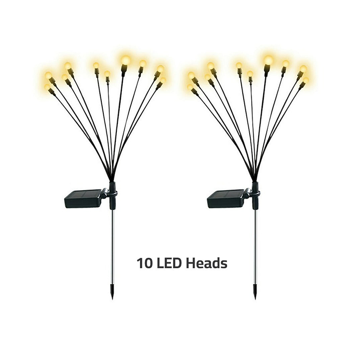 2 Pcs Solar Waterproof Outdoor LED Firefly Garden Decor Light outdoor
10 LED heads