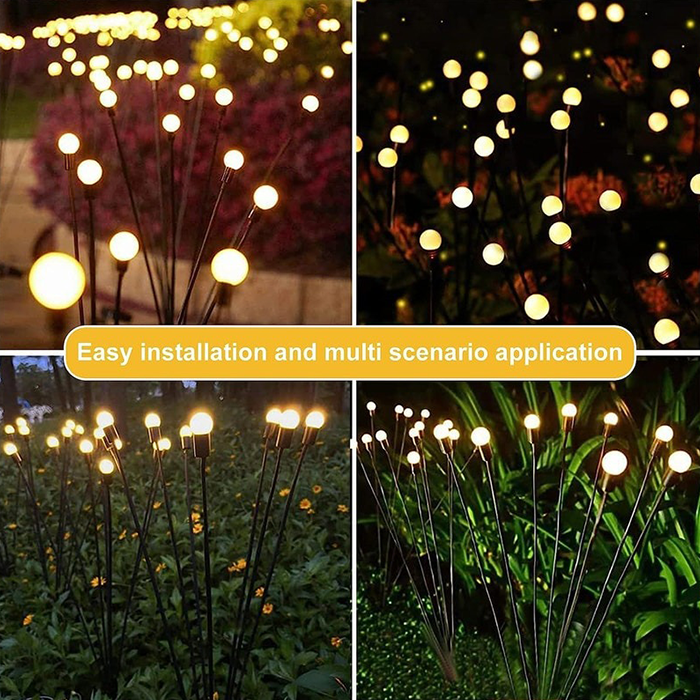 2 Pcs Solar Waterproof Outdoor LED Firefly Garden Decor Light outdoor
easy installation
