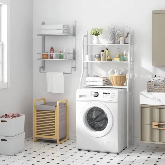 3 Layer Versatile Laundry Organization Storage Rack for Enhanced Space Saving Solution sturdy