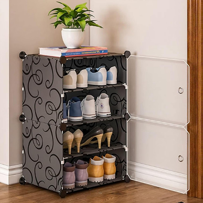 Dustproof Multi- Layer Shoe Rack Cabinet with Doors Homesouq