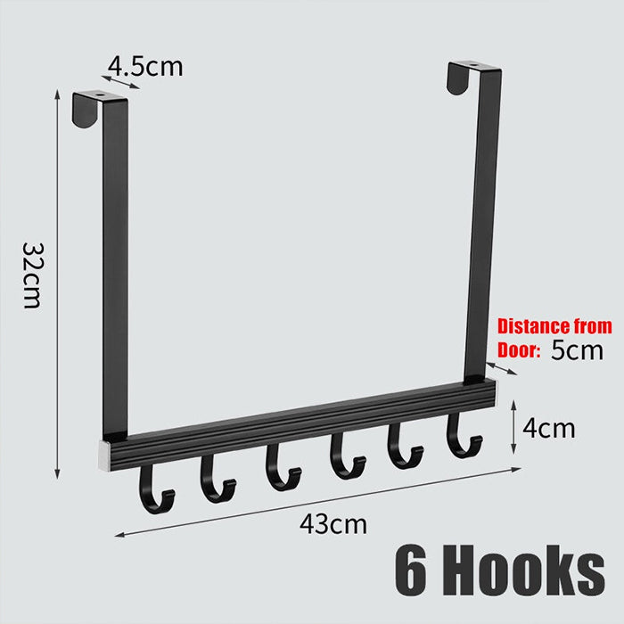 Back Door Hanger with Adjustable Hooks/No Drill dimensions
