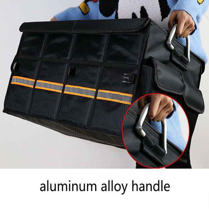 Car Trunk Storage Organizer Box With Lid aluminium alloy hand