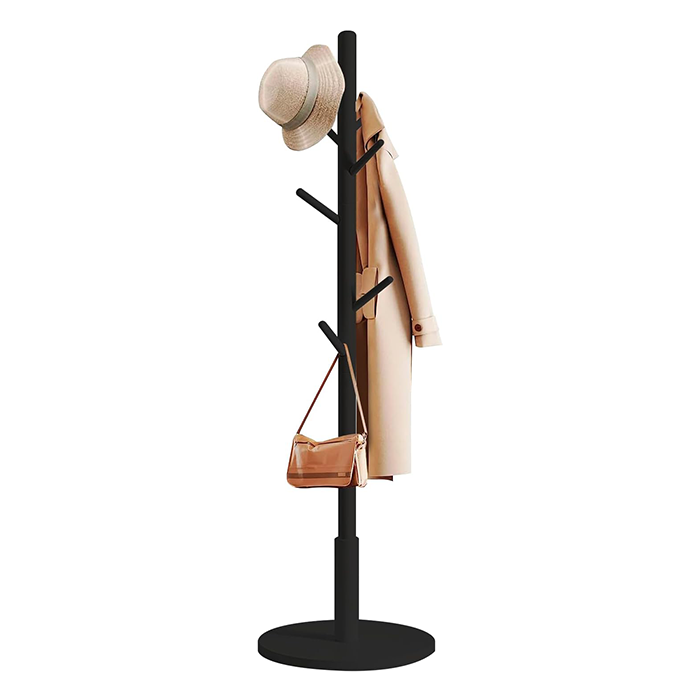 Coat Rack Free Standing, Wooden Hall Tree Coat Hat Tree Coat Hanger Holder stable & sturdy