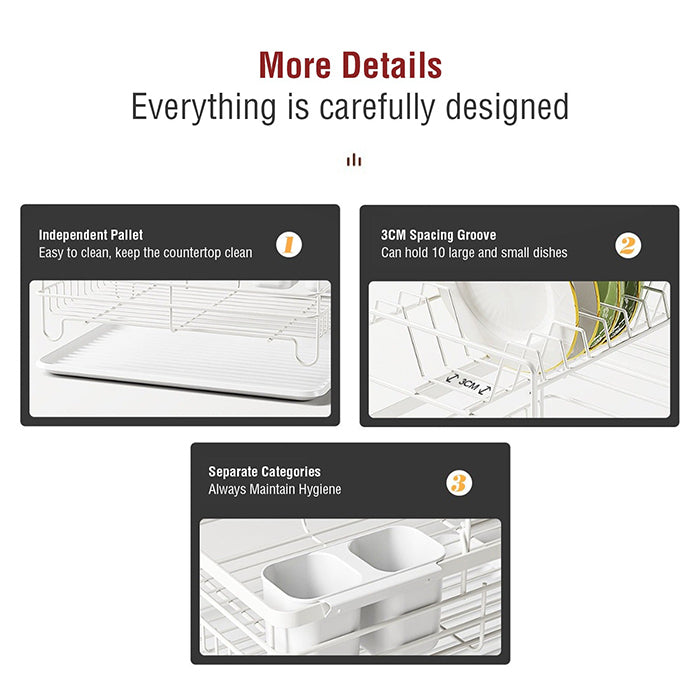 Dish Drying Rack, Countertop Dish Storage Holder, Dish Organizer For Kitchen perfectly designed
