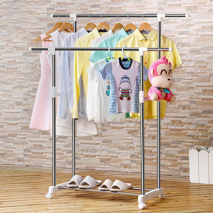Double Rod Space Saving Durable Cloth Drying Stand Homesouq Home Souq