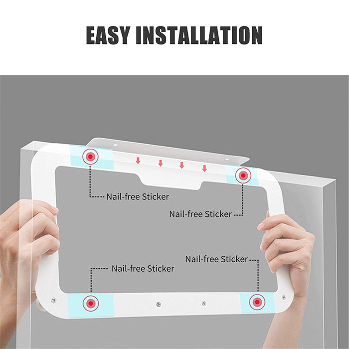 ECOCO Over Door Hook Adhesive 6 Hooks Door Hanger for Clothes easy installation