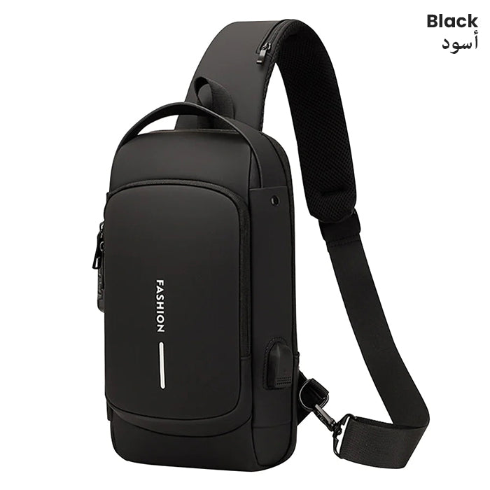 Waterproof Shoulder Travel Sling Bag with USB Port Homesouq Home Souq