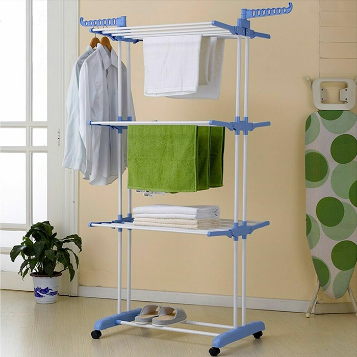 Folding Double Supported 3 Layer Cloth Drying Stand Laundry Dryer