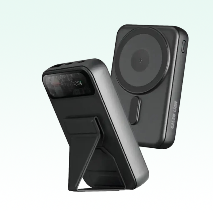 Green Lion Prague 10000mAh MagSafe Power Bank - Black