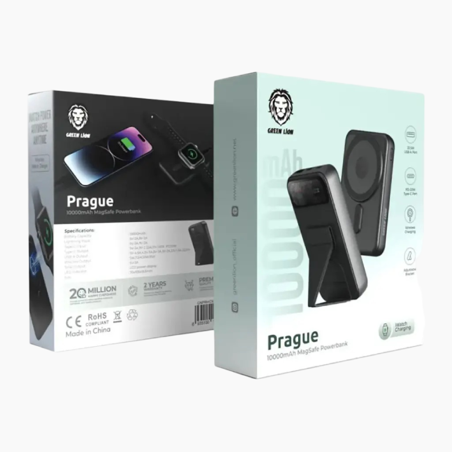 Green Lion Prague 10000mAh MagSafe Power Bank delivers fast charging with PD 20W