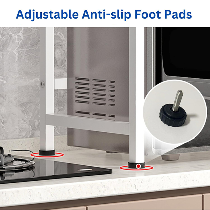 Kitchen Countertop Spice Rack with microwave oven rack