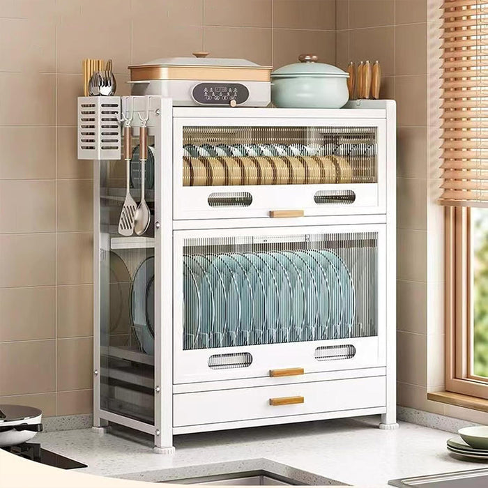 Kitchen Dish Rack, Countertop Storage Cabinet, Microwave Stand, Bakers Rack