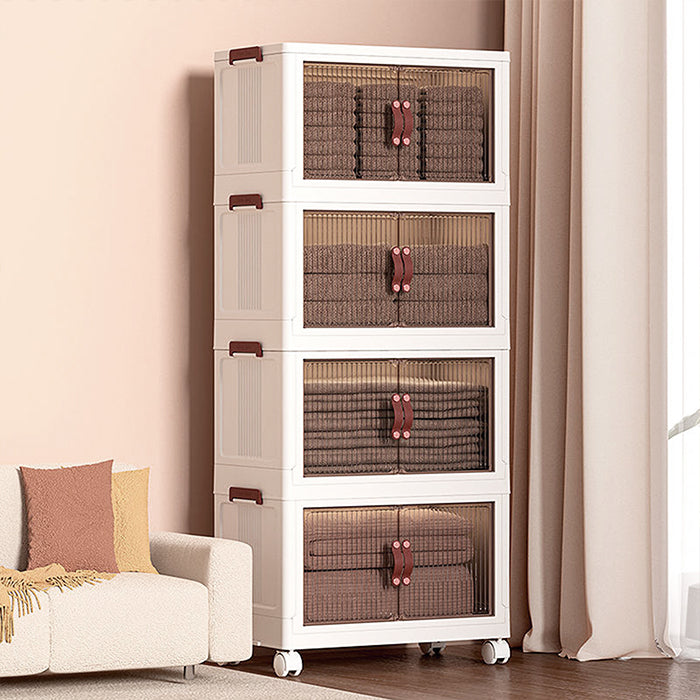 Kitchen Storage Rack Floor-standing Household Large-capacity Removable Storage Cabinet 4 Layer