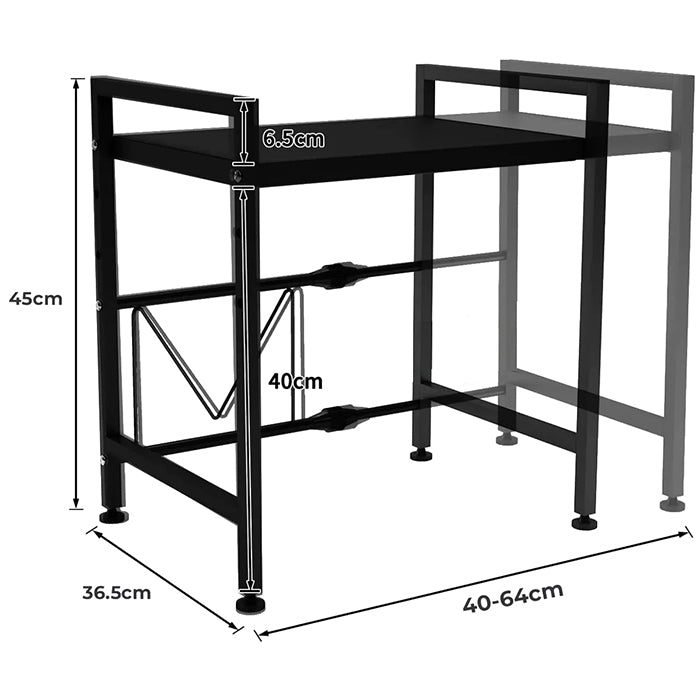 1 Tier Expandable Microwave Oven Rack dimensions