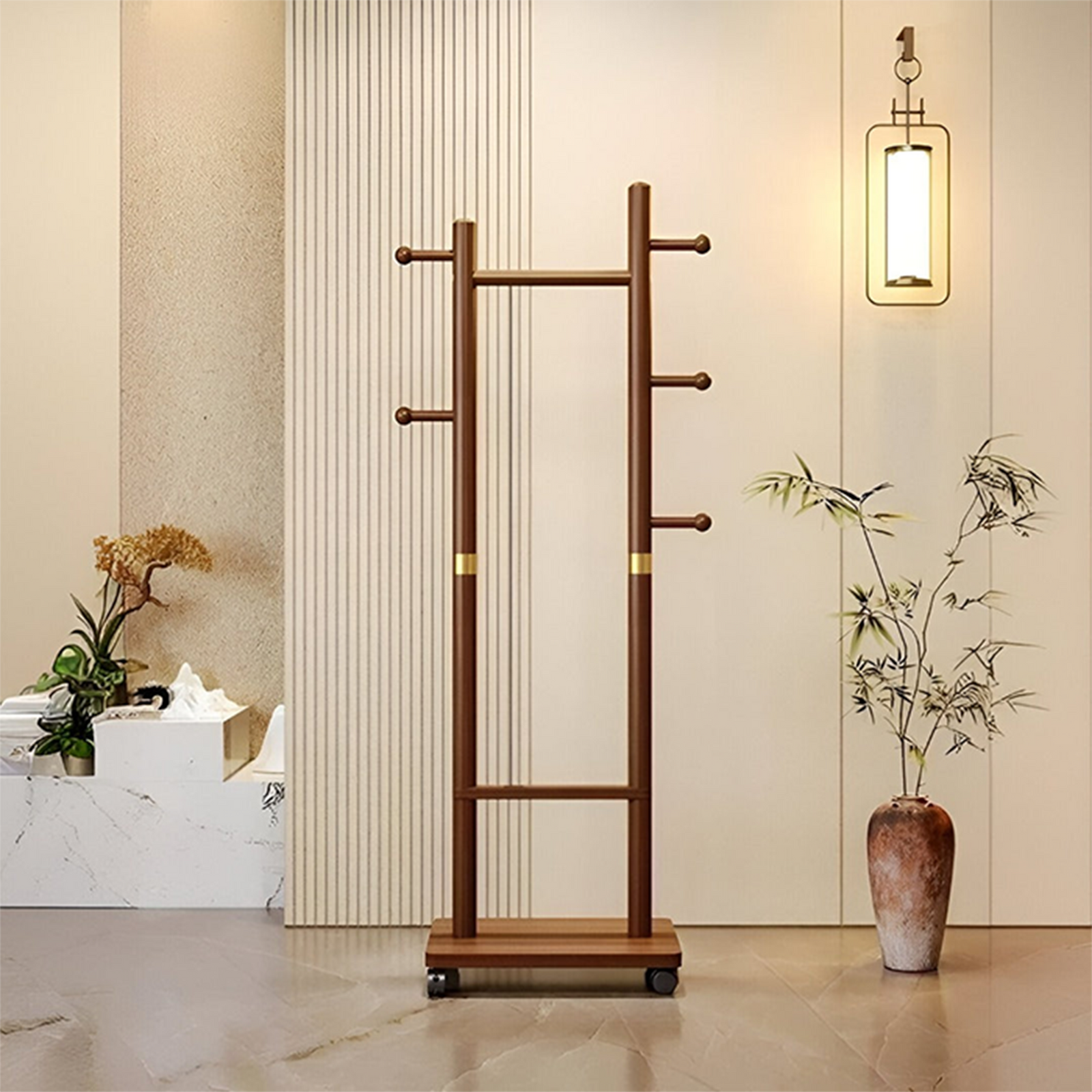 Modern Wooden Coat Stand, Simple Solid Wood Hanger For Bedrooms, Stylish Coat Rack