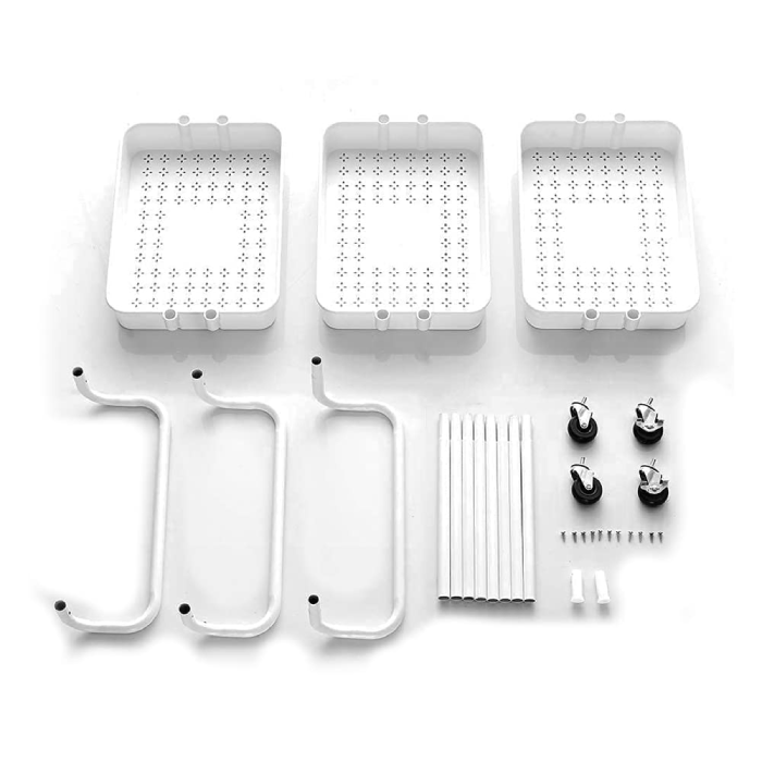 Multi Functional Versatile Rust Free Storage Trolley Cart With Handle For Home Office Use With Wheels easy assemble