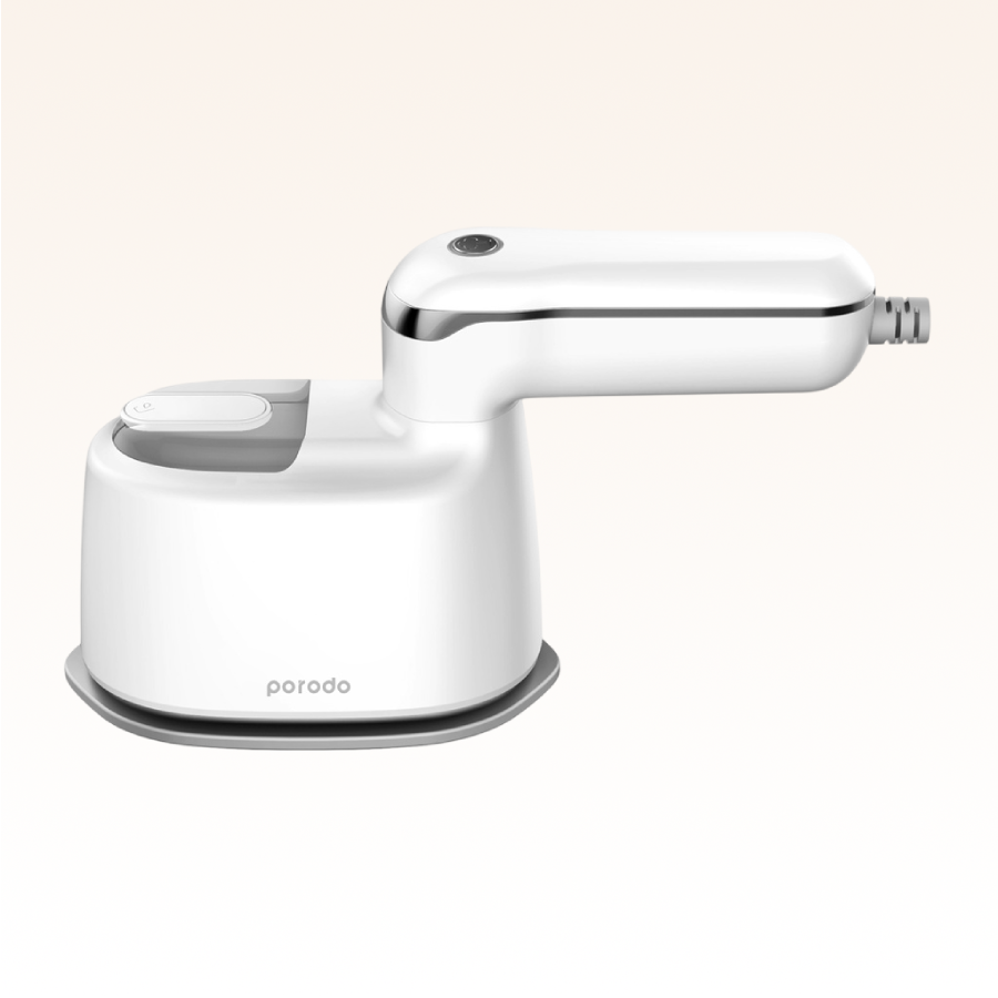 Porodo Lifestyle Mini Steam Iron 1000W UK with Rotatable handle - White