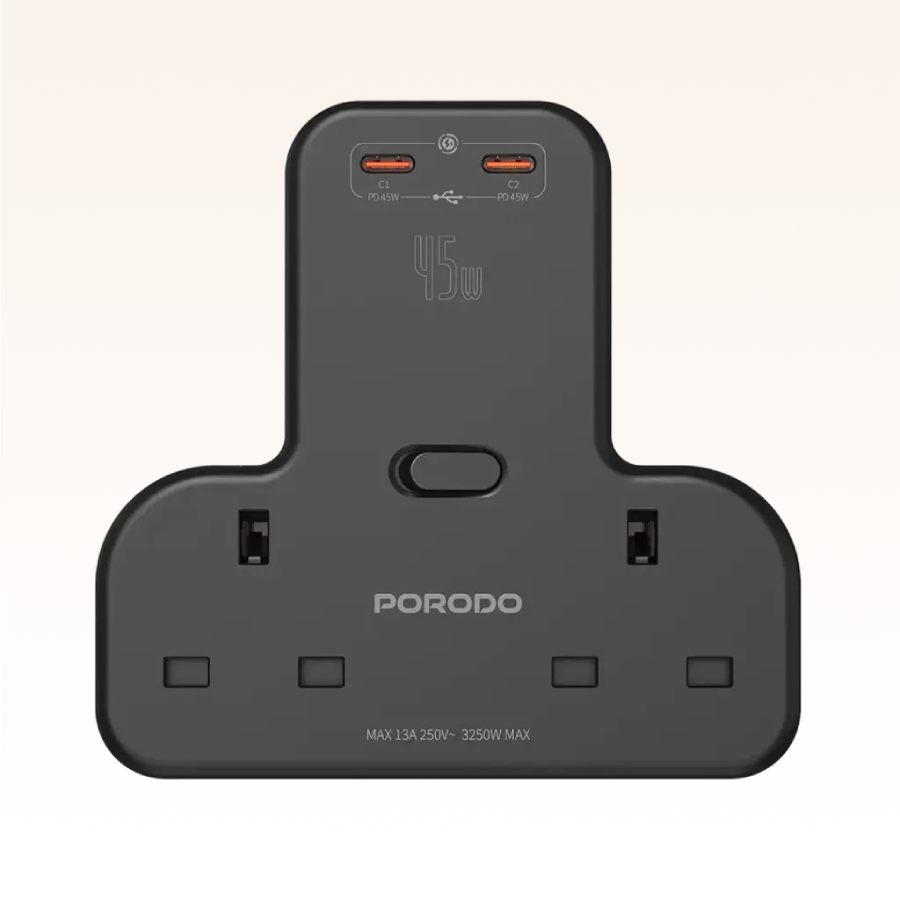 Power up with 3250W output, 2 AC ports, and 2 fast USB-C ports (up to 45W)