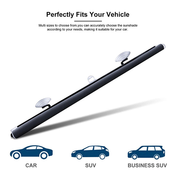 Retractable Car Sun Shades - UV Protection Roller Blinds for Car Windows, Privacy Curtain, and Heat Shield fits it perfectly