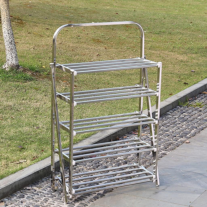 Shoe Rack Multifunctional Shoe Storage Rack Stainless Steel 5-Layer Shoe Rack Maximizes Space