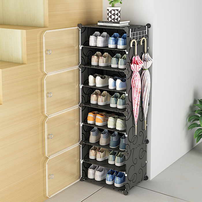 Shoe Rack Organizer/Multi-Purpose Shelf Storage Cabinet Stand Expandable 8 layer