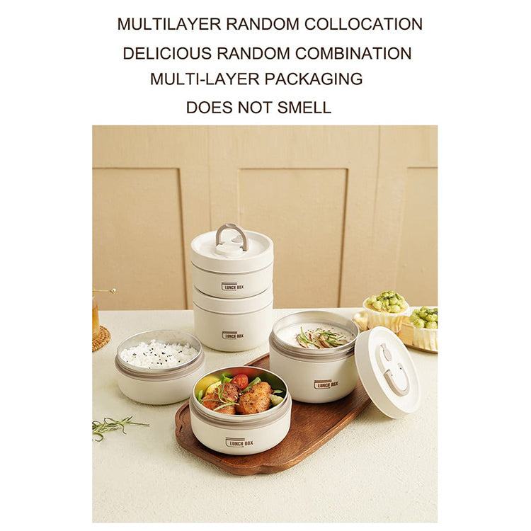 Stainless Steel Thermal Vacuum Insulated Lunch Box  random combination