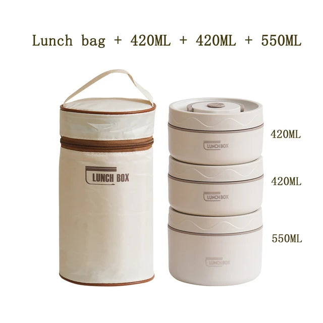 Stainless Steel Thermal Vacuum Insulated Lunch Box multi layer Medium Lunch box