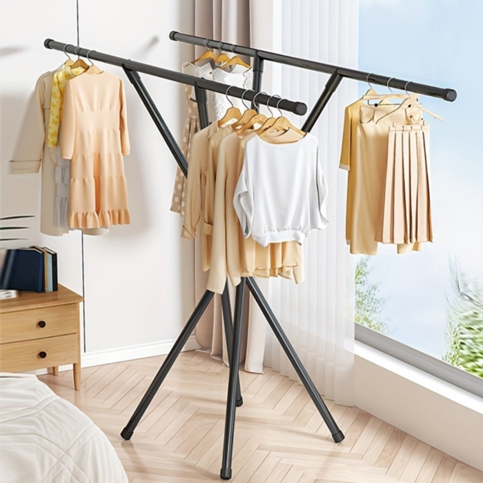 X-Shaped Folding Clothes Drying Rack