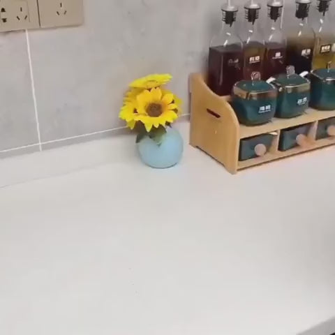 Rotating Rice Dispenser 6-Grids Rice Cereal Grains Storage Container, One-Click Rice Output