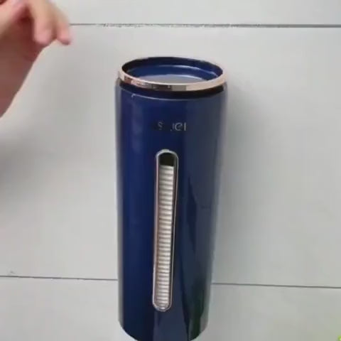 Automatic Cup Dispenser Holder Wall Mounted Disposable Cup Storage navy blue