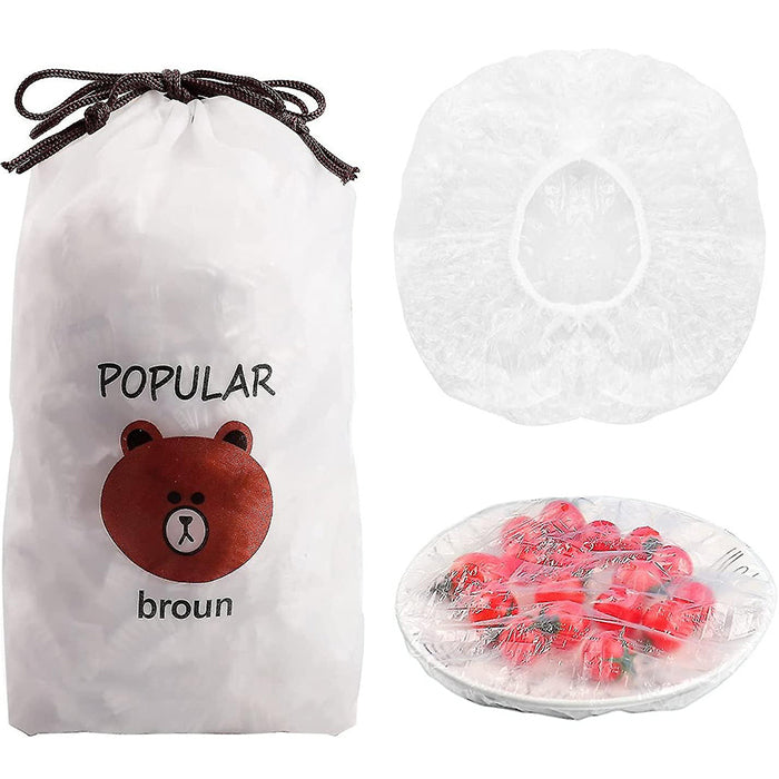 100 Pcs Fresh Keeping Disposable Cling Plastic Bags For Food Preservation adaptable use