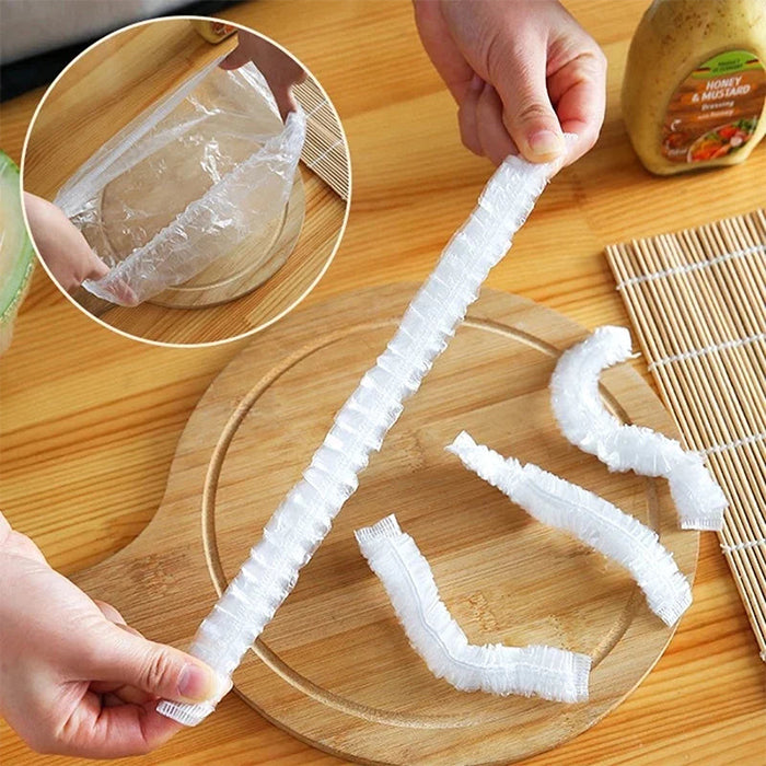 100 Pcs Fresh Keeping Disposable Cling Plastic Bags For Food Preservation amble quality