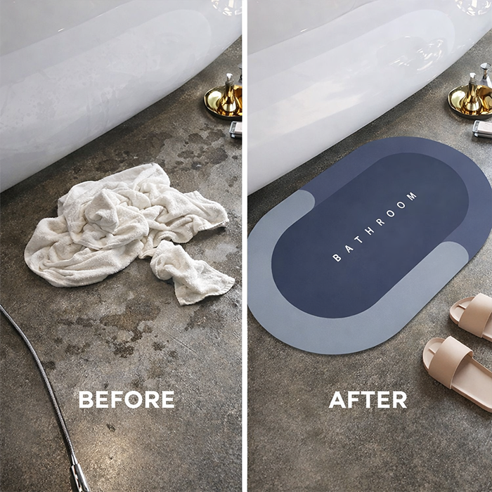 Super Absorbent Quick-drying Non- Slip Bathroom Floor Mat