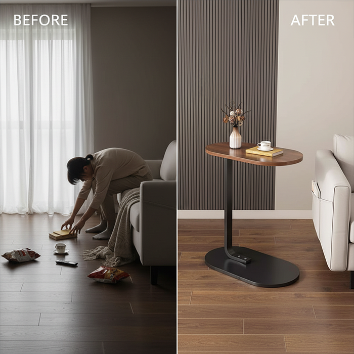 Portable Mini C-Shaped Bedroom Coffee Table