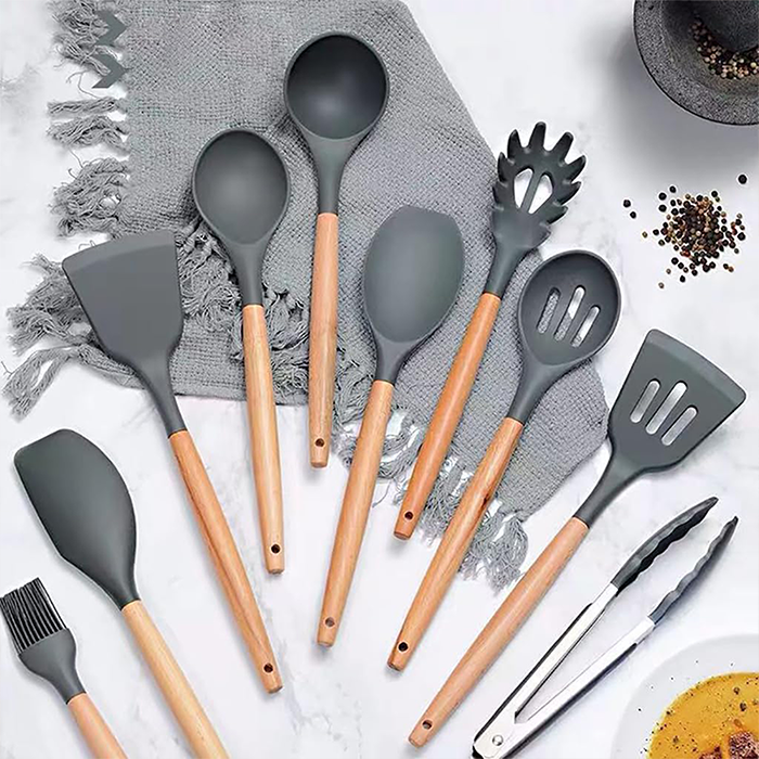 12-Piece Silicone Kitchen Cooking Utensils Set, Non-Stick Utensils Set Heat Resistant Easy Clean, BPA Free Tools