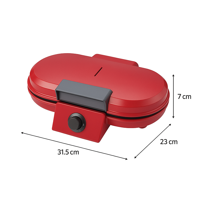 Double waffle maker waffle maker with heart shaped waffle maker plates, nonstick design for making two waffles at once Qatar