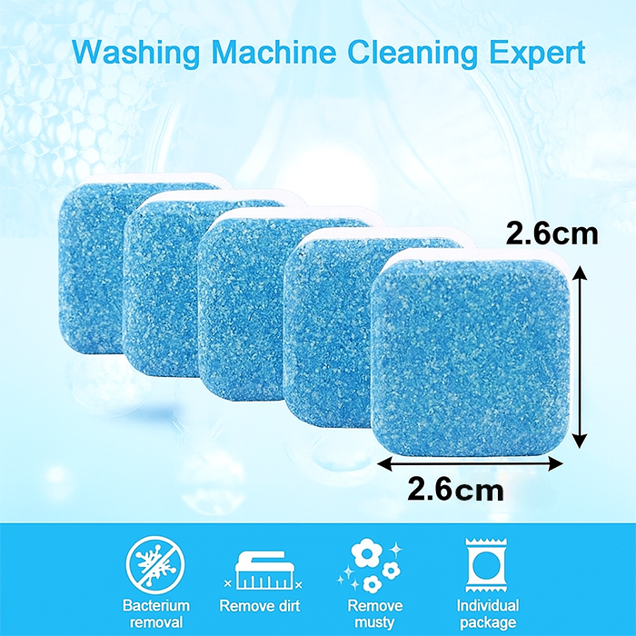 Washing machine cleaner tablets pack for deep cleaning, effective washing machine cleaning tablets for hygiene Qatar