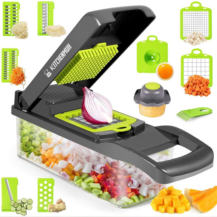 Multi functional 12 in 1 Kitchen Gadget for Vegetable Cutting With Fruit Slicer With Water Drainer
