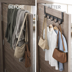 No Drill Back Door Hanger with Adjustable Hooks