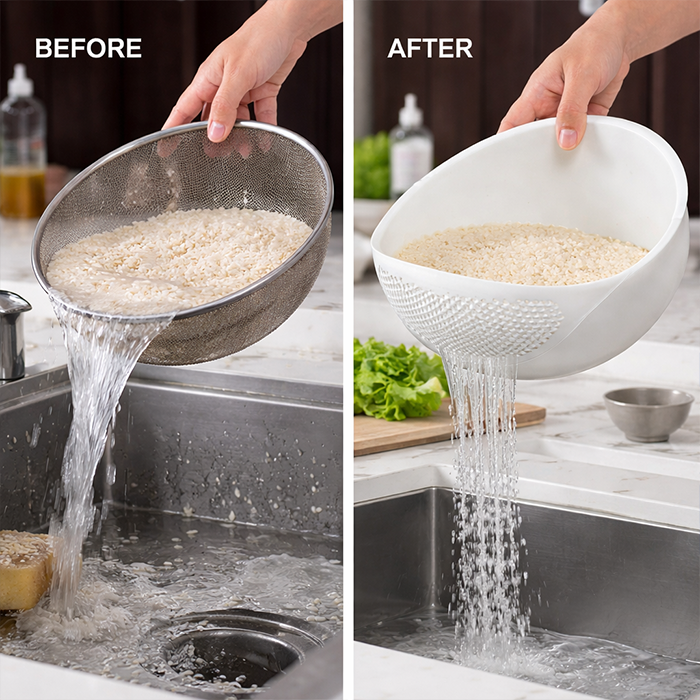 Plastic Rice Washing Colander Water Strainer Basket