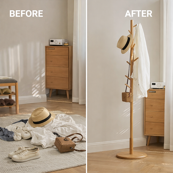 Wooden Cloth Hanger Stand, Cloth Rack