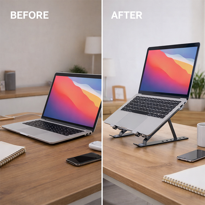 Green Lion X-Foldable Laptop Stand - Gray