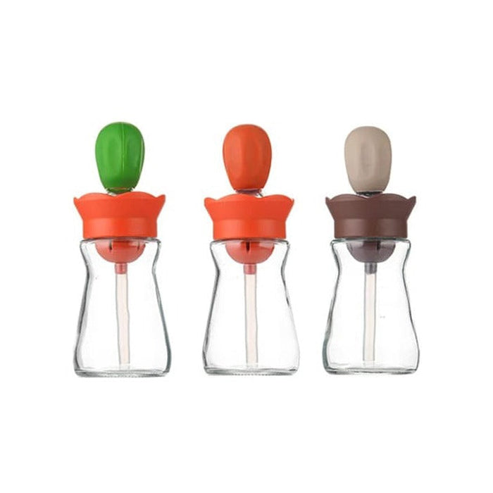 180Ml Oil Dispenser Spray Bottle with Silicone Brush 3 colors