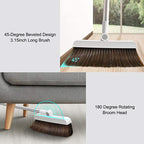 180° Rotatable Standing Brooms, Indoor Storage Buckle Type Brooms 