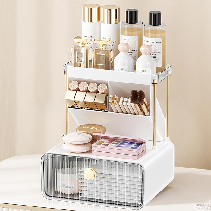 2-Tier Makeup Organizers Countertop, Versatile Bathroom Counter Organizer
