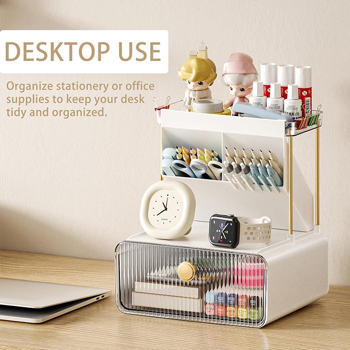 2-Tier Makeup Organizers Countertop, Versatile Bathroom Counter Organizer Elegant & Stylish Appearance