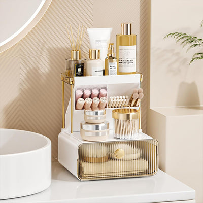 2-Tier Makeup Organizers Countertop, Versatile Bathroom Counter Organizer space saver
