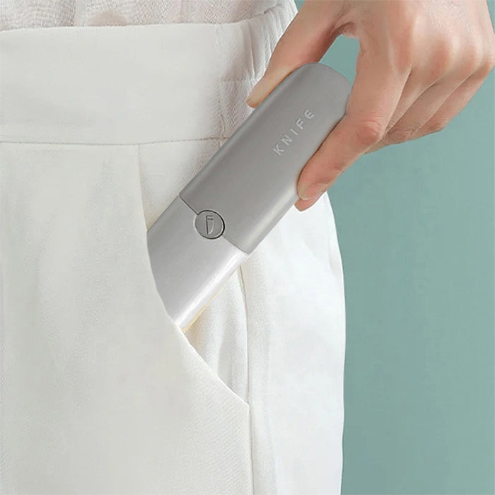 2-in-1 Fruit and Vegetable Knife and Peeler - Double Head Tool for Cutting, Slicing, Peeling grey