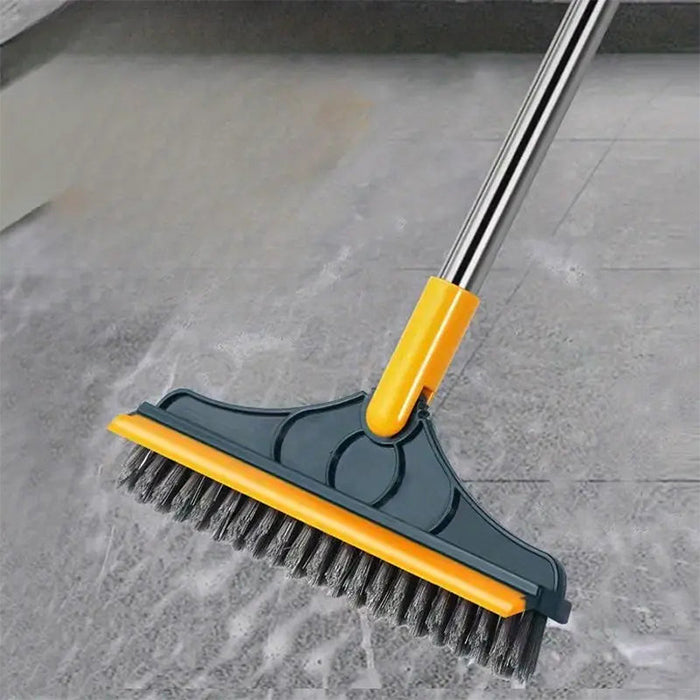 2 in 1 Bathroom Cleaning Brush Wiper Tiles Cleaning Bathroom Brush Floor Scrub Brush with Long Handle 120° Rotate Home Kitchen Bathroom Cleaning Brush hard