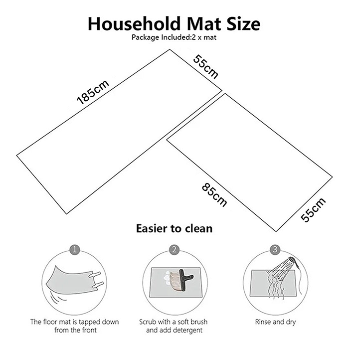 New Premium Anti-Slip Bath Mat Floor Mats Quick Dry Bathroom Carpet Doormat dust free dimensions Qatar